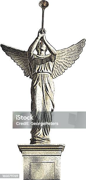 Statue De Lange Vecteurs libres de droits et plus d'images vectorielles de Statue - Statue, Ange, Style grec classique