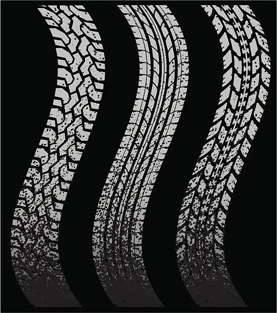 Vector illustration of dirty tread swerve