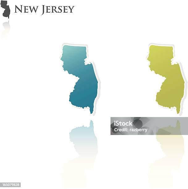New Jersey State Stock Vektor Art und mehr Bilder von Blau - Blau, Clipping Path, Designelement