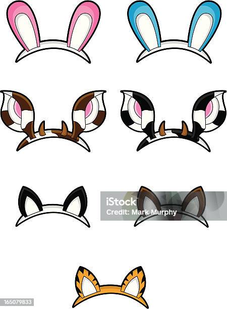 Funky Animal Ear Hairbands Stock Illustration - Download Image Now - Costume  Cat Ears, Alice Band, Animal - iStock
