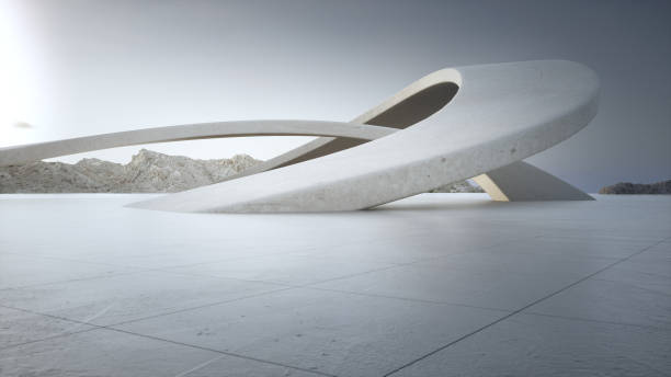 istock Abstract architecture design 3D rendering of modern building. 1650798592