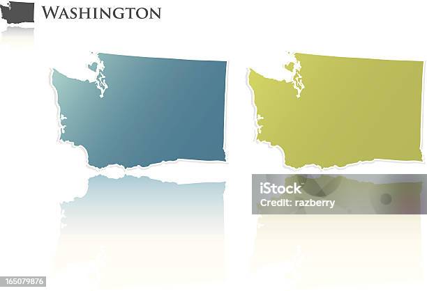 Штат Вашингтон Изображение — стоковая векторная графика и другие изображения на тему Без людей - Без людей, Белый фон, Векторная графика