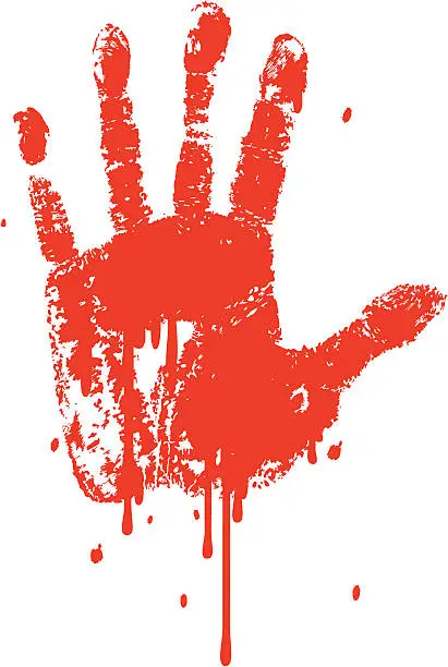 Vector illustration of Bloody Hand