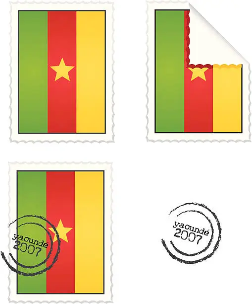 Vector illustration of Cameroon Stamp Set