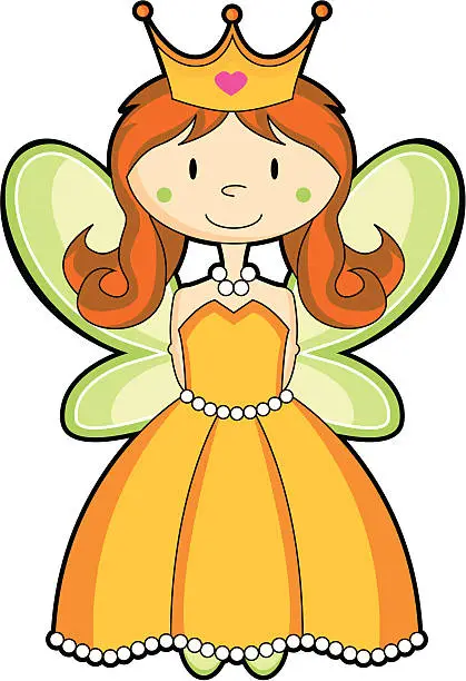 Vector illustration of Cute Fairy Princess Character