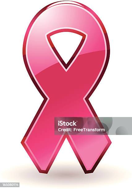 Ícone De Fita Rosa - Arte vetorial de stock e mais imagens de Conceito - Conceito, Cor de rosa, Fita de Consciencialização Contra o Cancro da Mama