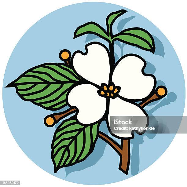 Ilustración de Icono Dogwood Flower y más Vectores Libres de Derechos de Cornus - Cornus, Flor, Blanco - Color