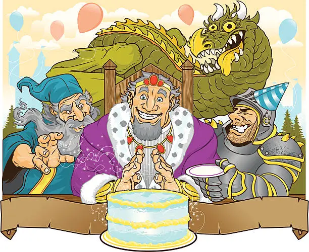 Vector illustration of Kings Party