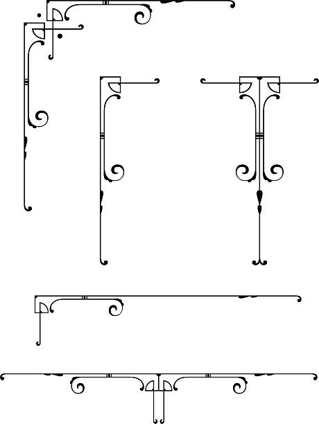 Decorative Design Elements A set of very useful design elements. These are vectors! gothic style stock illustrations