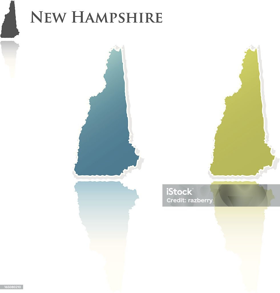 Graphismes de l'État du new hampshire - clipart vectoriel de Bleu libre de droits