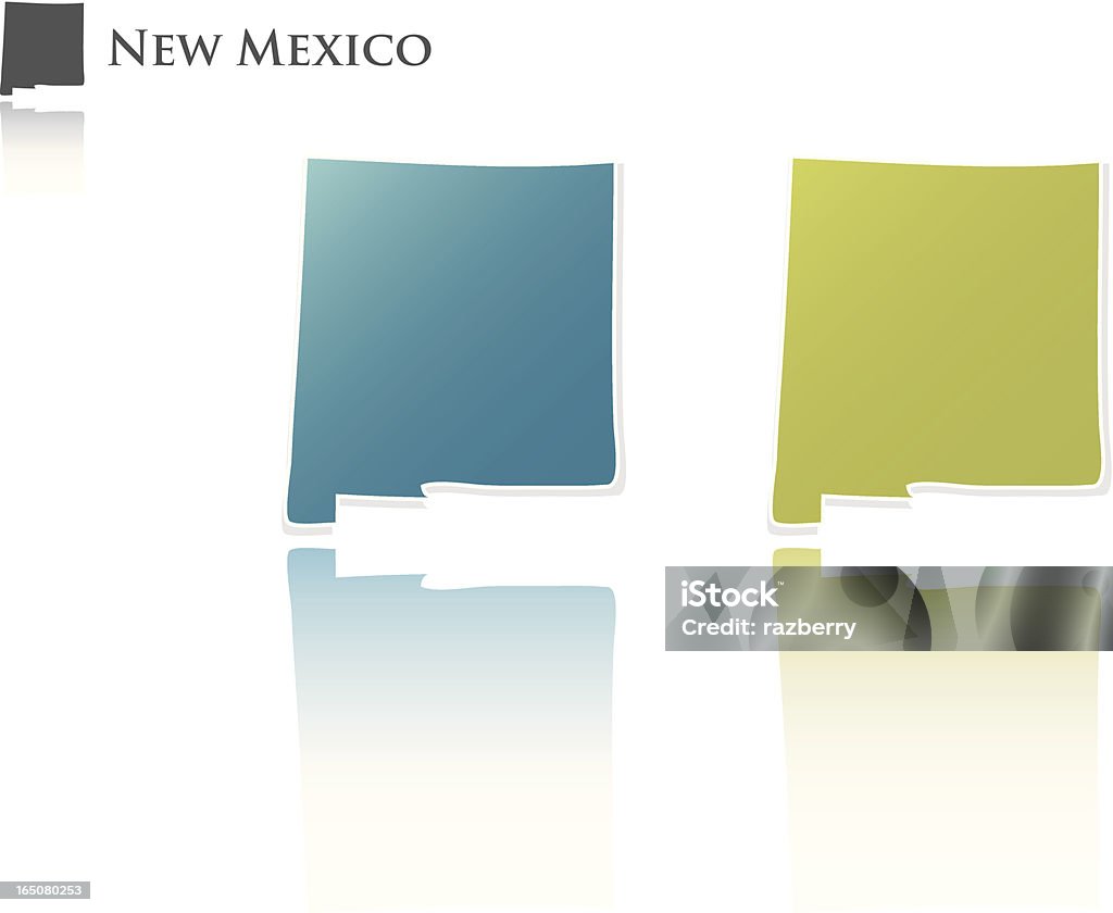Gráfico de estado do Novo México - Royalty-free Azul arte vetorial