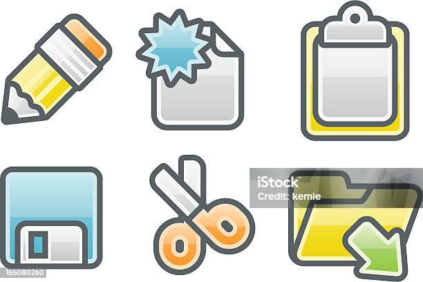 Sauber Glänzend Icons Symbolleiste Stock Vektor Art und mehr Bilder von Bleistift - Bleistift, Imitation, Icon