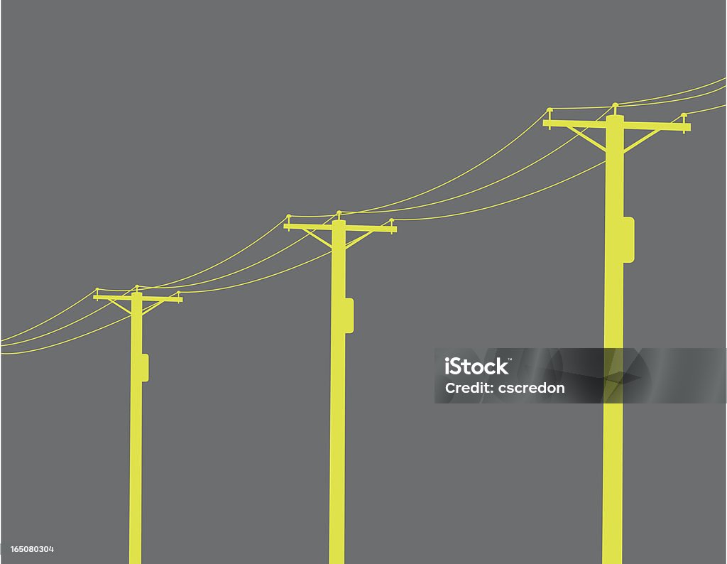 Lignes électriques - clipart vectoriel de Communication libre de droits