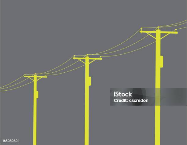 Lignes Électriques Vecteurs libres de droits et plus d'images vectorielles de Communication - Communication, En rang, Alimentation électrique