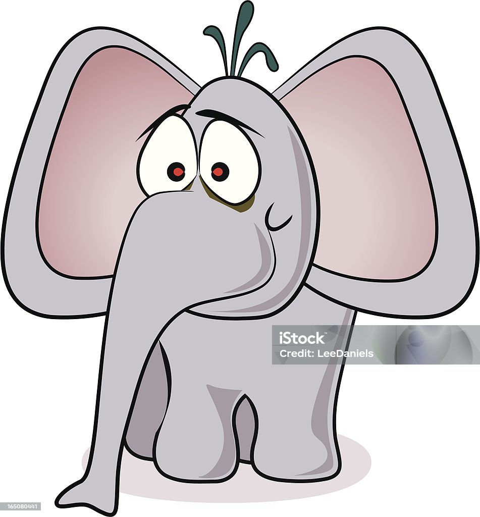 Bigeared Elephant Cartoon Stock Illustration - Download Image Now - Animal,  Animal Body Part, Animal Trunk - iStock