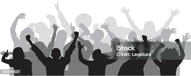 Happy Audience Stock Illustration - Download Image Now - Cheering, Crowd of People, Fan - Enthusiast