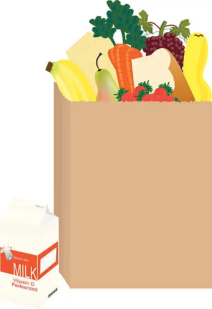 Vector illustration of Healthy Shopping