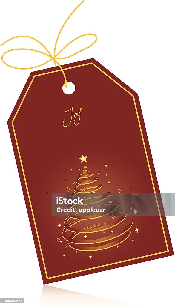 Christmas Tag Vector Christmas tag. File contains 2 Pantone colors and will need to be converted if CMYK output is desired. Gift Tag - Note stock vector