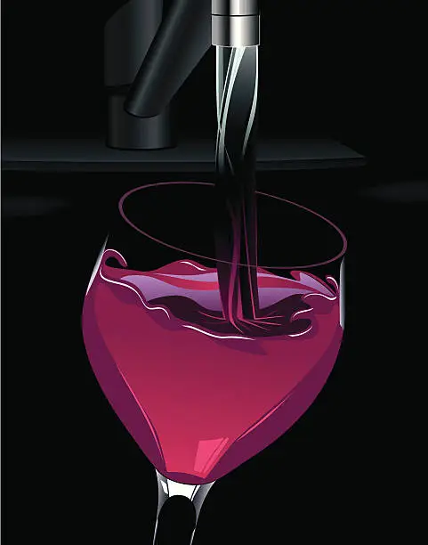 Vector illustration of Water into Wine