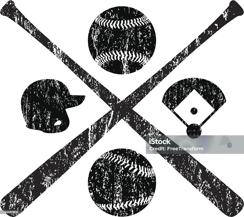 Grunge éléments de Baseball - clipart vectoriel de Balle de baseball libre de droits
