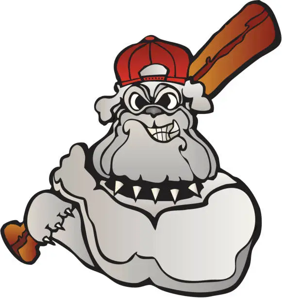 Vector illustration of Baseball Bulldog