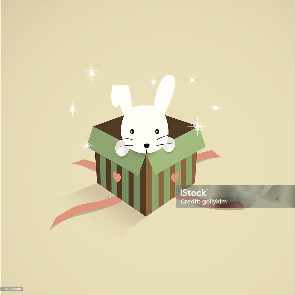 Rabbit のギフトボックス - お祝いのロイヤリティフリーベクトルアート