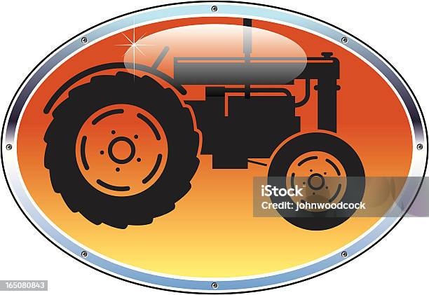 Shiny Tractor Stock Illustration - Download Image Now - Agricultural Machinery, Agriculture, Badge