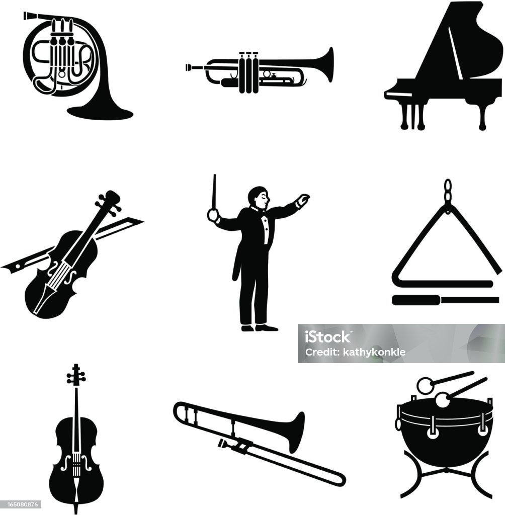 Icônes de la musique classique - clipart vectoriel de Kettledrum libre de droits