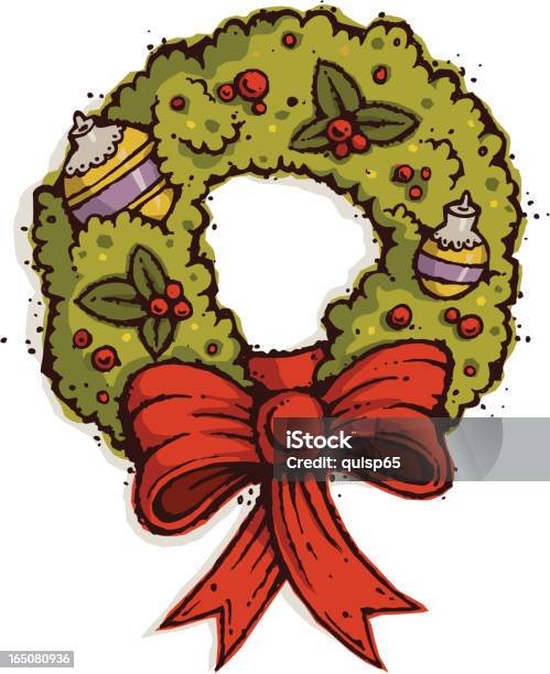 Vetores de Coroa De Natal e mais imagens de Bola de Árvore de Natal - Bola de Árvore de Natal, Clip Art, Comemoração - Evento