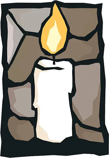 Vector illustration of One Candle