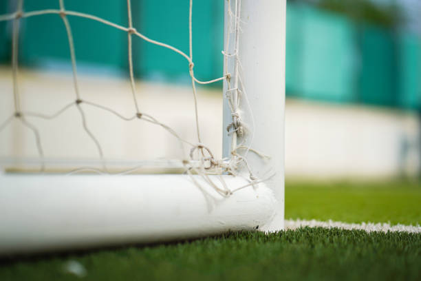istock A football goal post structure on turf ground. 1650810256