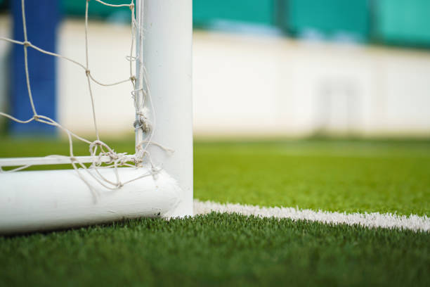 istock A football goal post structure on turf ground. 1650810257