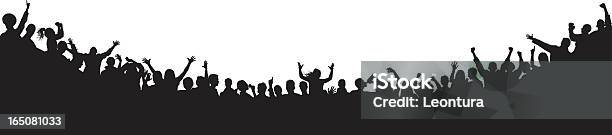 Incredibly Detailed Crowd Stock Illustration - Download Image Now - Crowd of People, People, In Silhouette