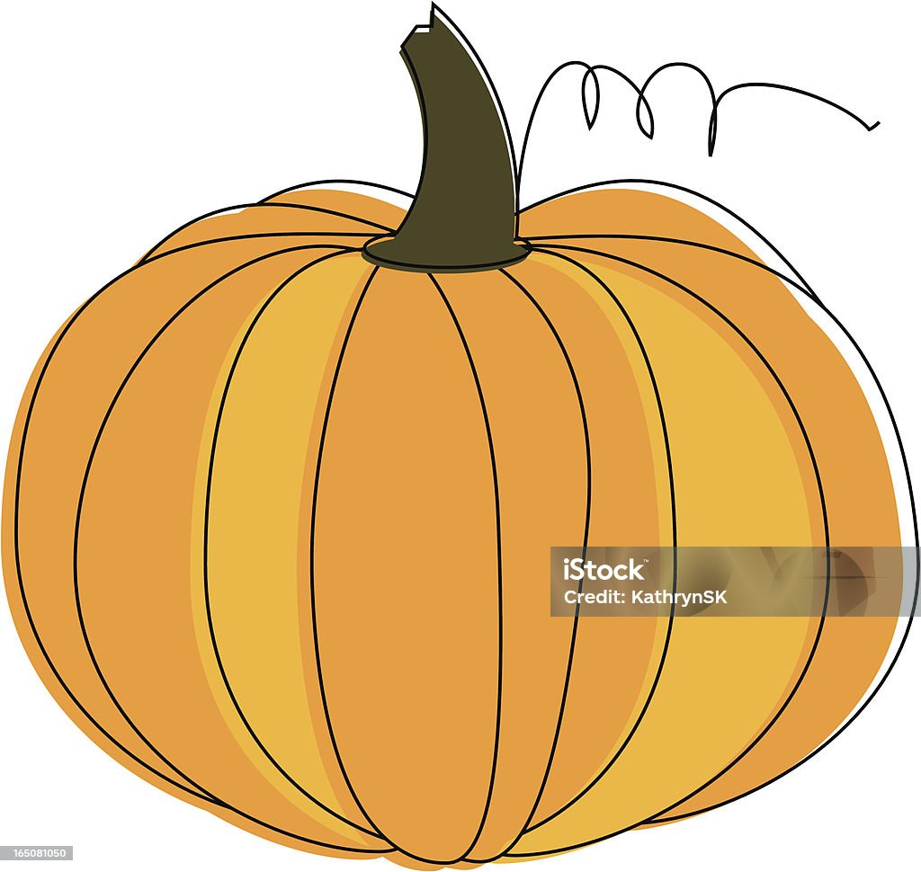 Большой Orange Pumpkin - Векторная графика Тыква роялти-фри