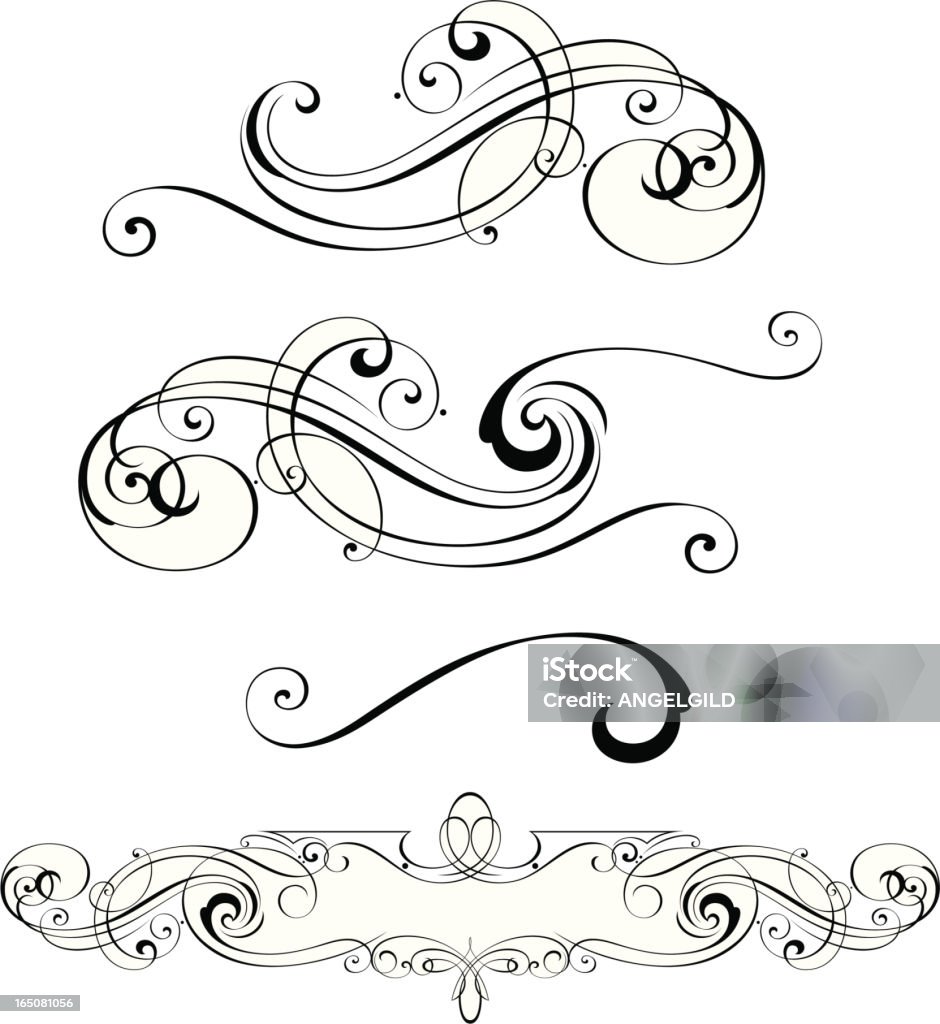 Scroll Designs Stock Illustration - Download Image Now - Arch ...