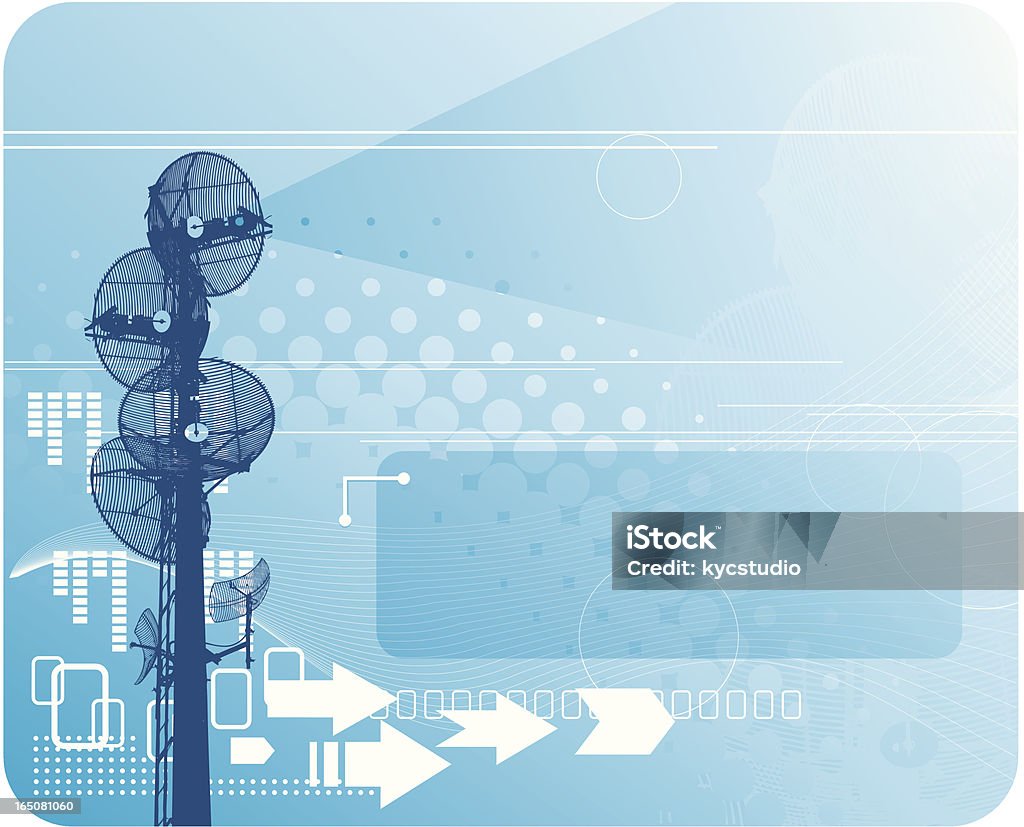 Comunicações sky - Vetor de Setor de construção royalty-free