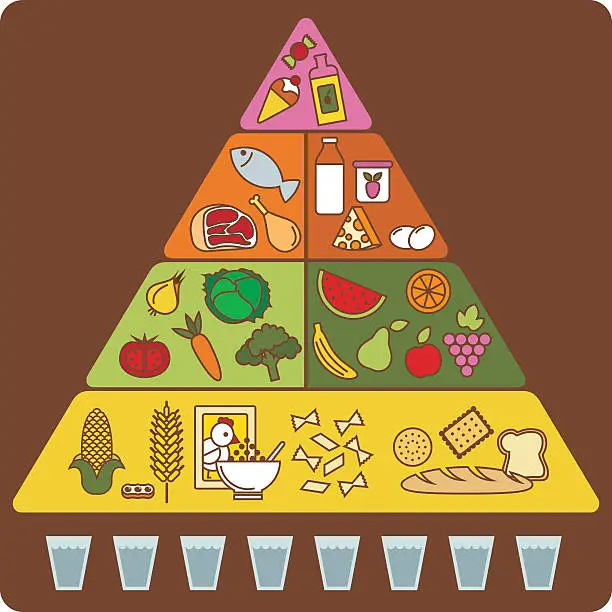 Vector illustration of PYRAMID FOOD