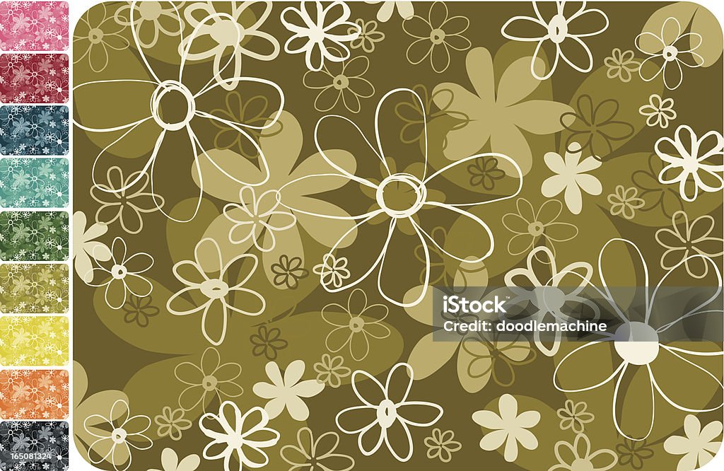 Fundo Floral - 10 formas! - Royalty-free Abstrato arte vetorial