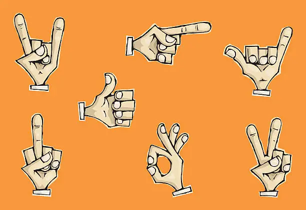 Vector illustration of Hand Gestures