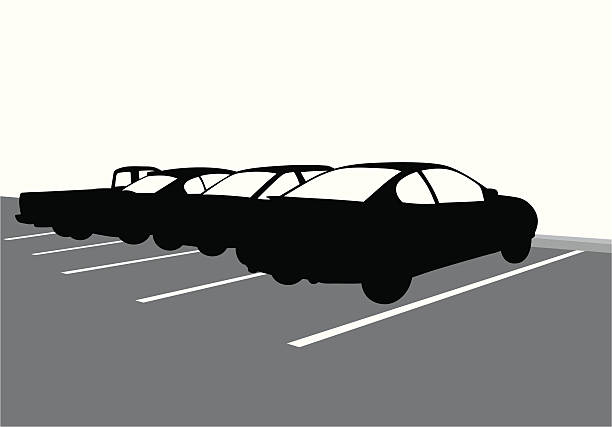 illustrazioni stock, clip art, cartoni animati e icone di tendenza di il parcheggio - car sedan vector land vehicle