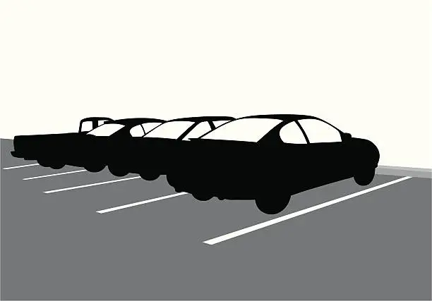 Vector illustration of Parking Vector Silhouette