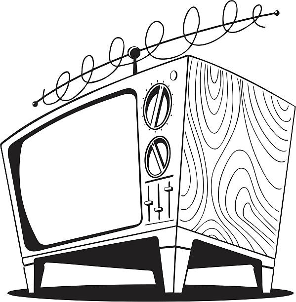 Televisione retrò - illustrazione arte vettoriale