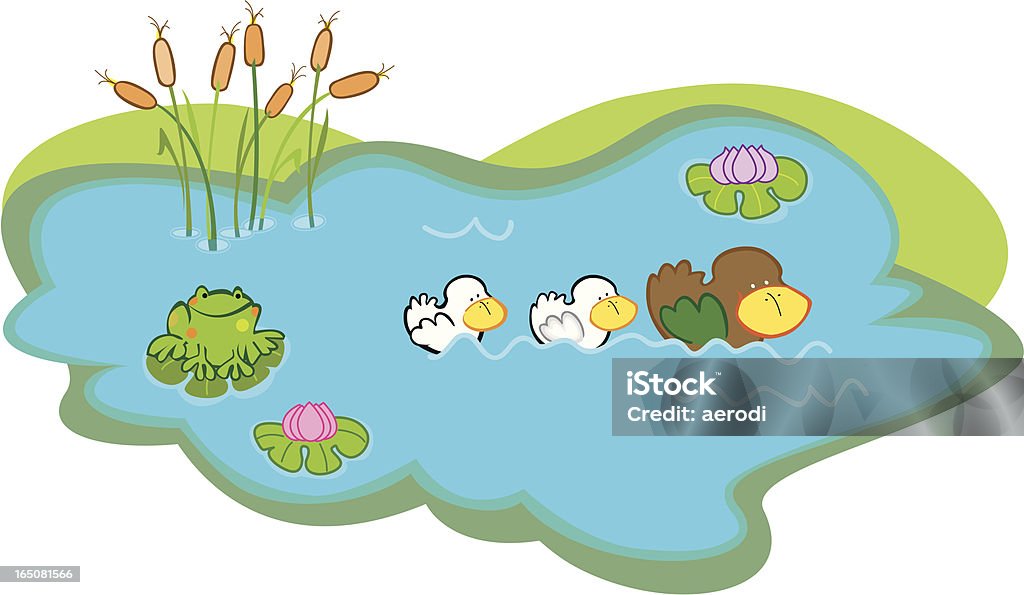 Farm pond - clipart vectoriel de Plan d'eau libre de droits