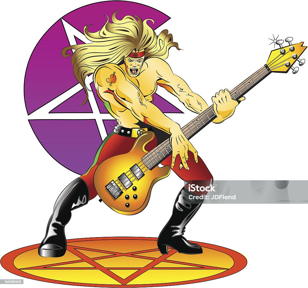 80s Hair Metal Bassist Stock Illustration - Download Image Now - 1980-1989,  Musician, Rock Music - iStock