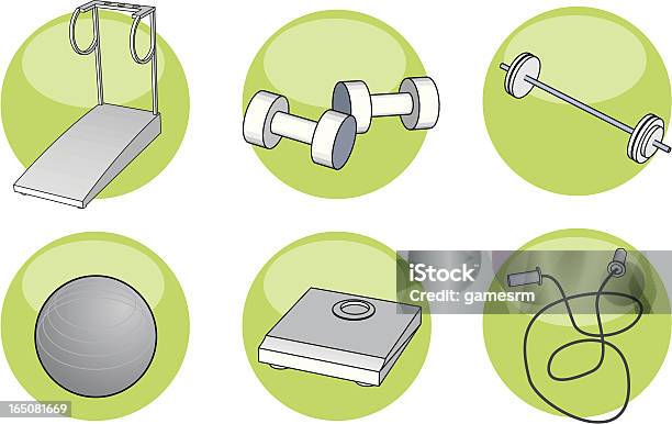 Fitness E Training Illustrazioni E Icone Attrezzatura - Immagini vettoriali stock e altre immagini di Aerobica