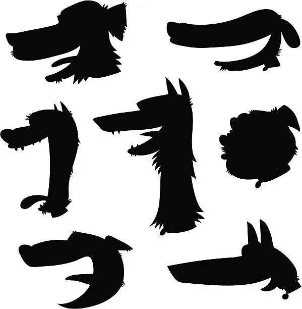 Vector illustration of Dogs