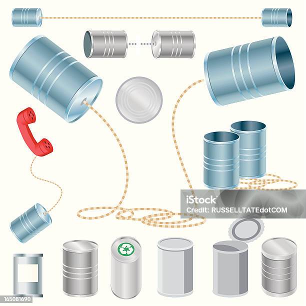 틴 캔 및 전화 캔에 대한 스톡 벡터 아트 및 기타 이미지 - 캔, 강철, 재활용