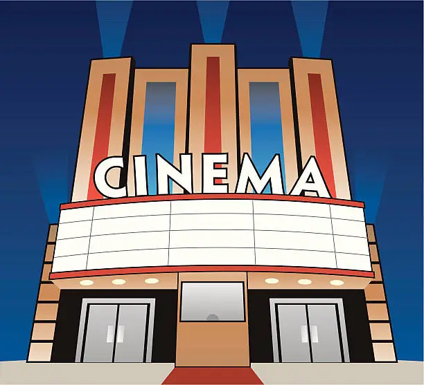 Vector illustration of movie theater