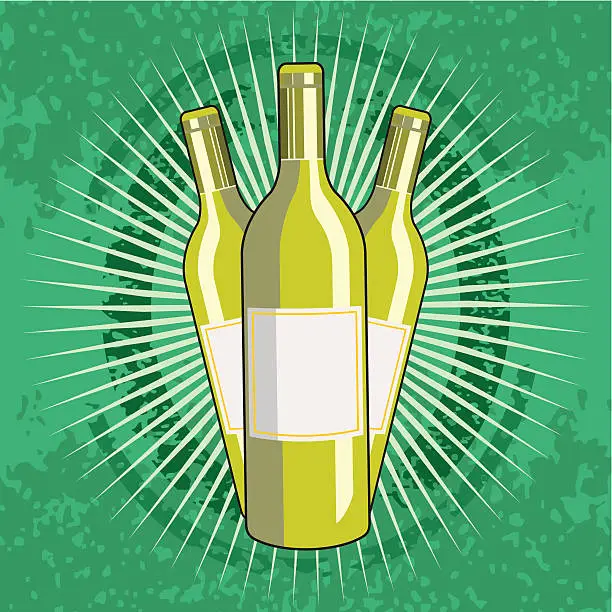 Vector illustration of bottles together