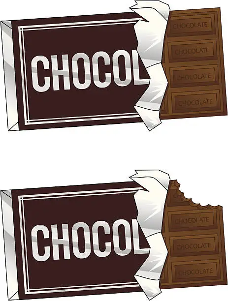 Vector illustration of chocolate bar